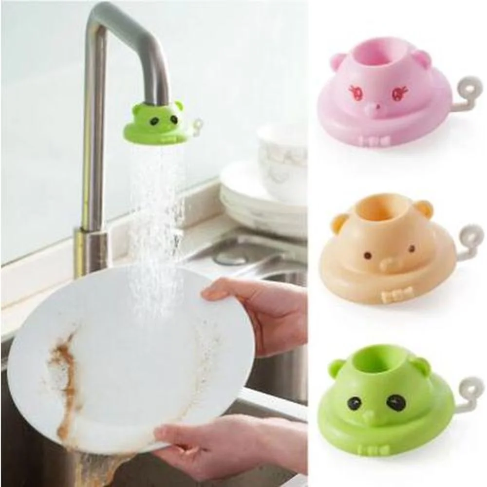 

Cute Cartoon Shower Head Splash Nozzle Faucet Kitchen Water-saving Splash Shower Bathroom Supplies Faucets Filter Tool