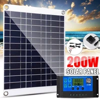 200w solar panel 12v solar cell 50a controller portable solar panel for phone rv car mp3 pad charger outdoor battery supply