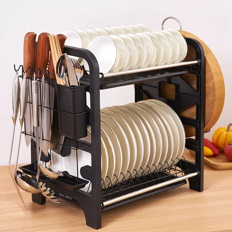 

Dish Rack Kitchen Storage Holder Drainer Bowl Tableware Plate Portable Dish Drying Rack Home Shelf Dinnerware Organizer
