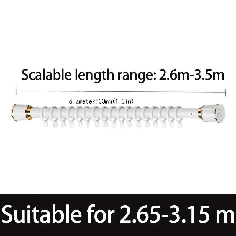 

Телескопический карниз из нержавеющей стали 5 метров