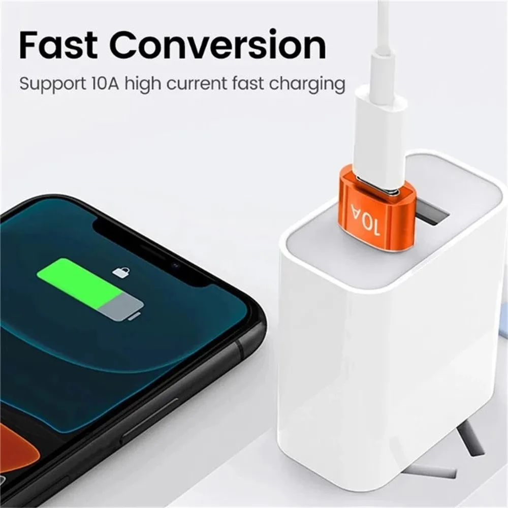 Адаптер USB 3.0 OTG к конвертеру передачи данных типа C 10A для быстрой зарядки