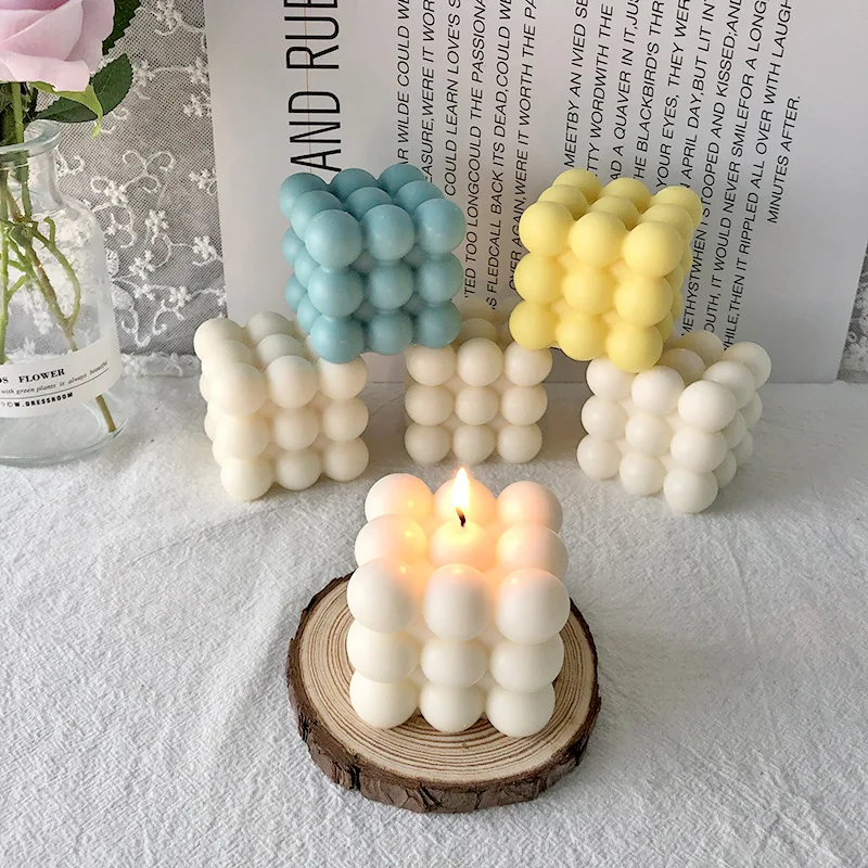 

Form for Candles 6 Even Rubik's Cube Ball Food Grade Silicone Mold DIY Large Wax Candle Mold Soap Making Baking Mousse Cake Mold