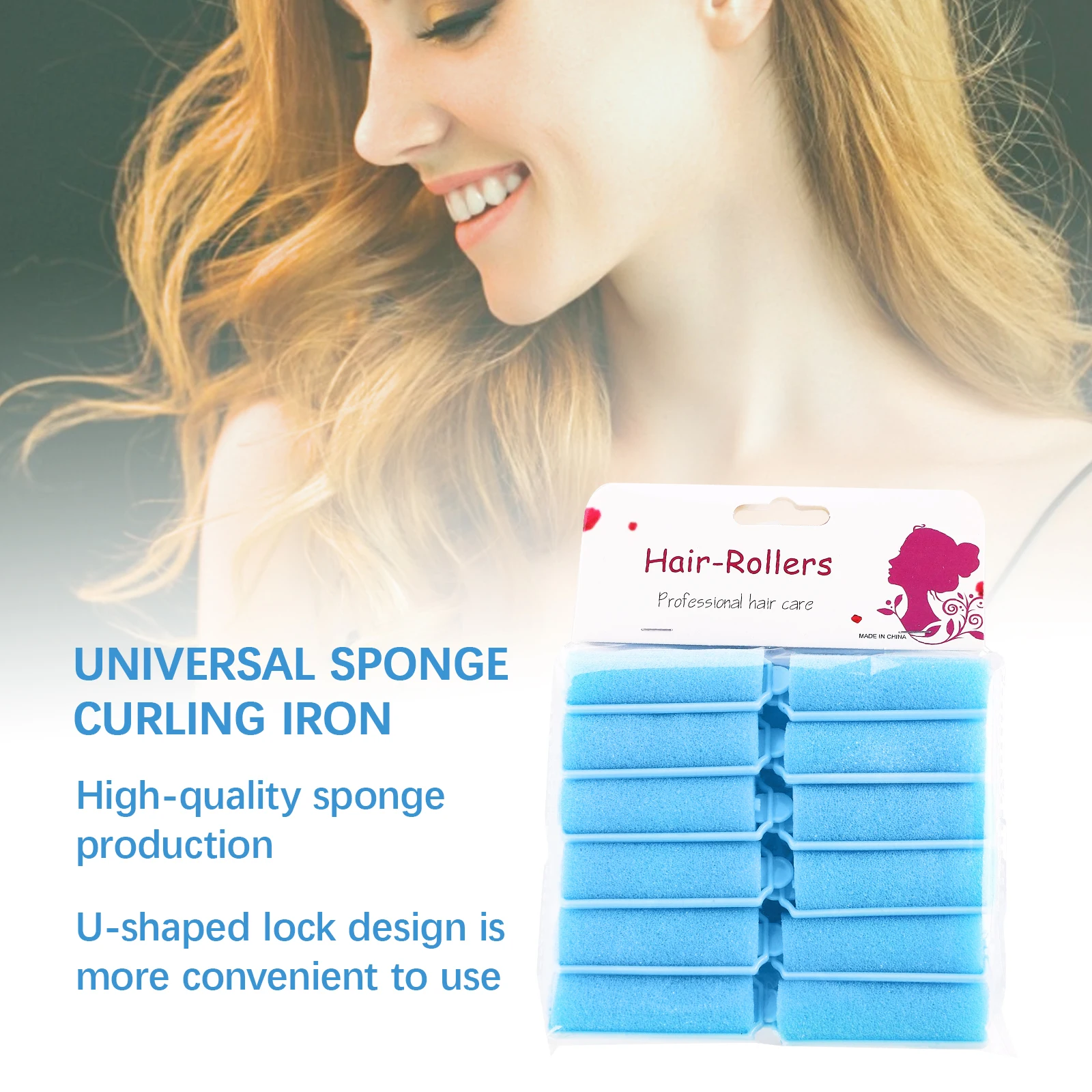 

12pcs Sponge Curling Stick Does Not Hurt Hair Curler Magic Hair Curler Sponge Foam Cushion Wheel Curler Hairdressing Tool
