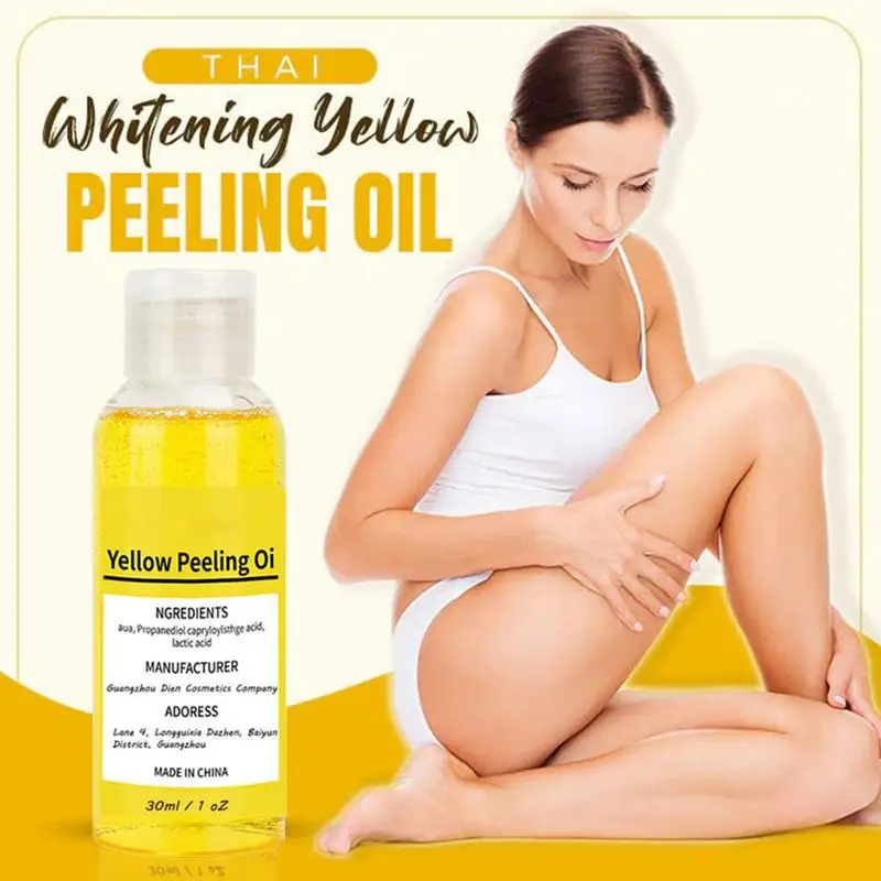 

30ml/50ml Thai Whitening Oil Yellow Peeling Oil With Hyaluronic Acid Strong Peeling Essence Lightening Serum For Dark Spots