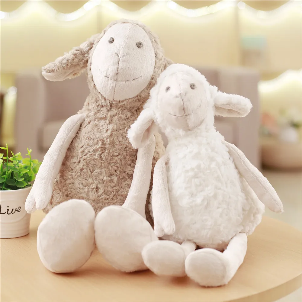 

[Funny] 50cm Stuffed plush toys Simulation Cartoon sheep plush PP cotton Soft Stuffed pillow doll toys for Kids Christmas Gift
