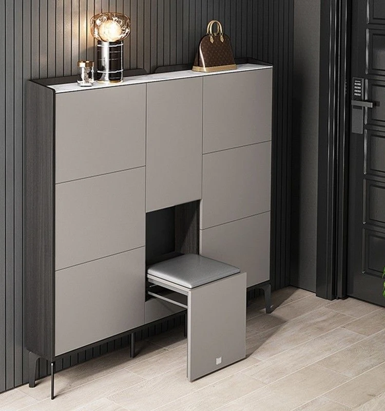 

Шкаф для обуви с опрокидным ведром, небольшой входной шкаф для дома, современный, простой и компактный.