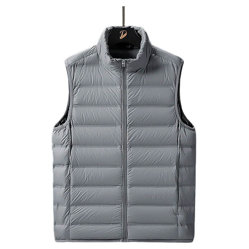 Men Winter New Ultralight Classic Warm Down Sleeveless Jacket Vest Waistcoat Men Autumn Casual Outwear White Duck Down Vest 8XL