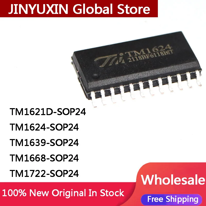 10 шт. 100% новый TM1621D TM1624 TM1639 TM1668 SM1668 TM1722 SOP24 СВЕТОДИОДНЫЙ Драйвер IC
