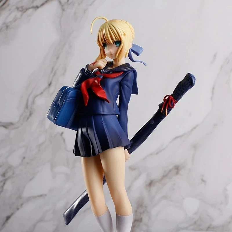 18 см НОВЫЙ Hot Fate Stay Night Saber Школьная форма Стиль Экшн Аниме Фигурка Коллекция