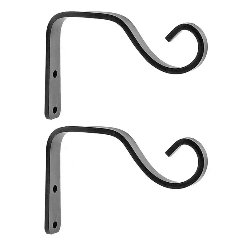 

Inch Iron Hook Hang Lantern Plant Flower Pot Wrought Iron Hooks Garden Decoration Wall Hanging Hook Hanger Rack Wall Decora