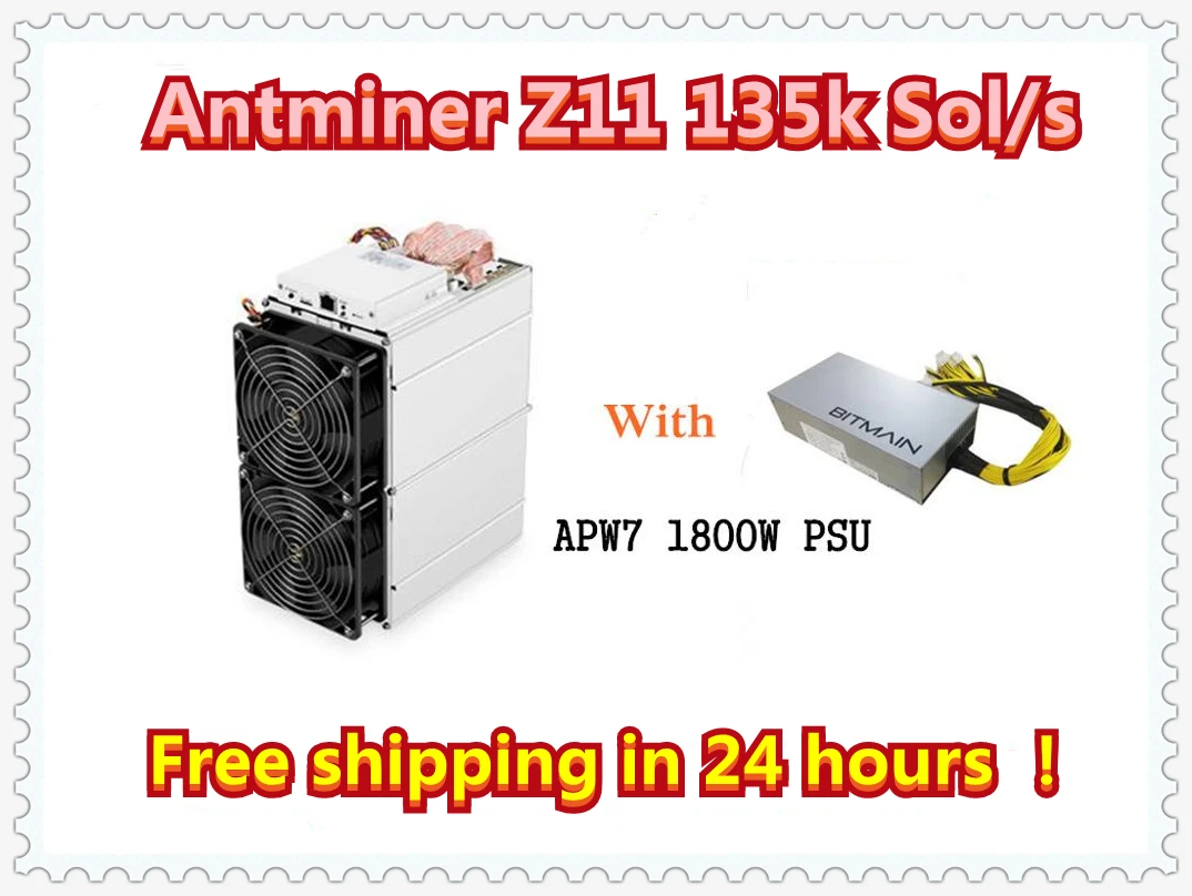 В наличии ZEC Miner Antminer Z11 135k Sol/s 1418W с BITMAIN 1800W PSU лучше чем Innosilicon A9 S9 S11 S15 T15 Z9 |