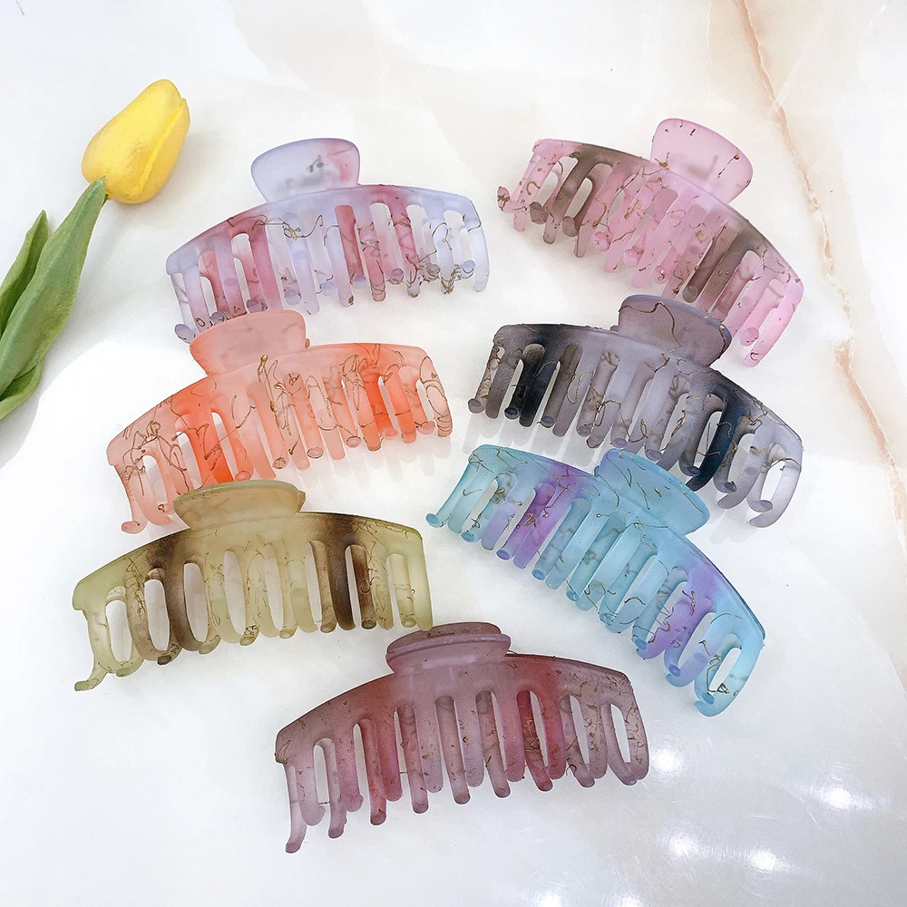 

2022 South Korea AND Japan INS Spring Painted Keel Grab Clip Gradient Ghark Hair Grab Hair Accessories