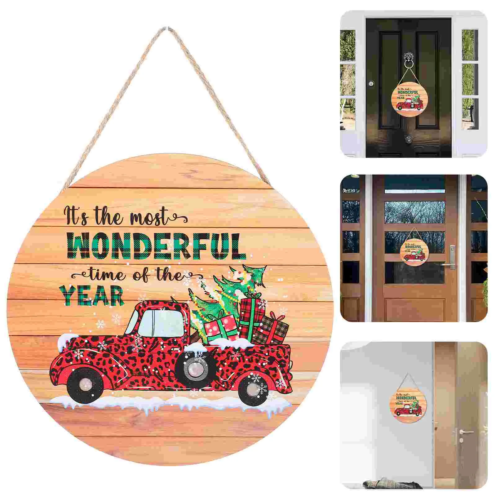 

Christmas Front Door Sign Christmas Wood Sign Hanging Sign Christmas Decorative Party Sign