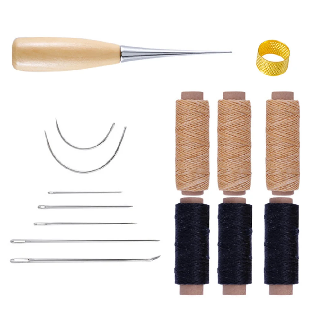 

Sewing Stitching Tools Kit Craft Diy Tool Supplies Workingset Thread Stamping Hand Kits Chisel Thimble Punch Repair Starter