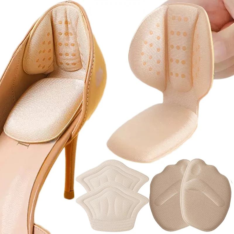 

1pair Shoe Heel Insoles Foot Heel Pad Sports Shoes Adjustable Antiwear Feet Inserts Insoles Heel Protector Sticker Pads Brioche