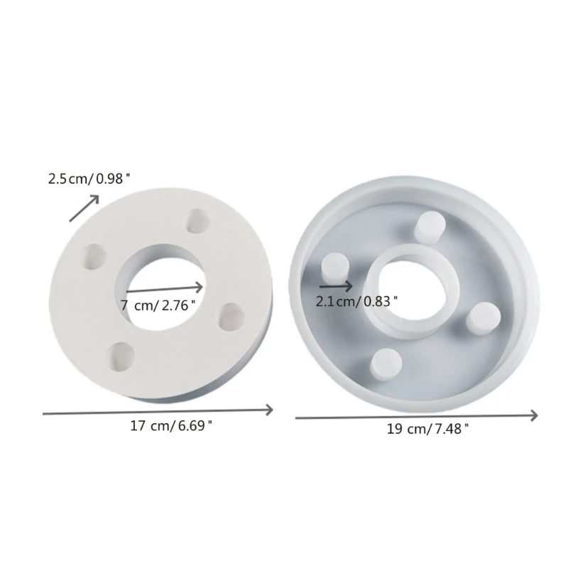 Круглые формы для подсвечников с 4 отверстиями DIY X3UC