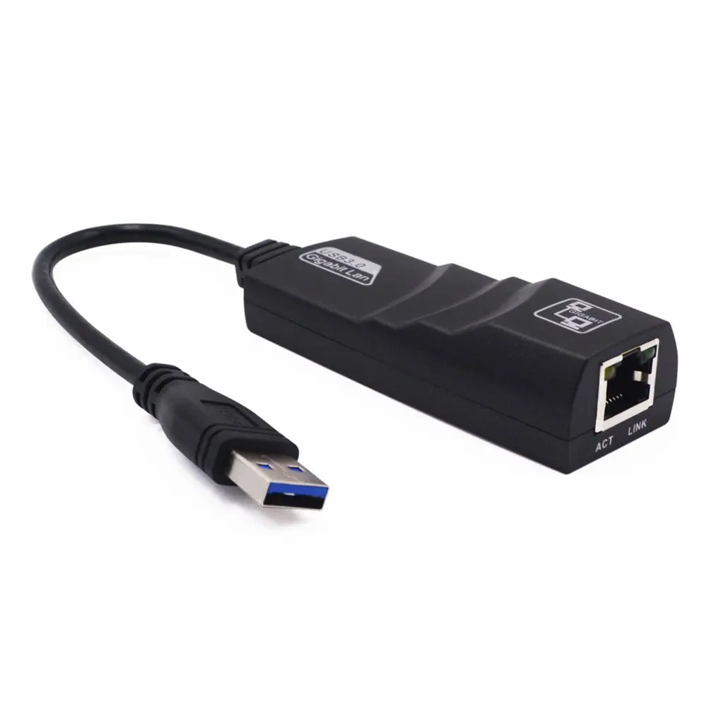 

USB 3.0 Gigabit LAN USB 3.0 to RJ45 Gigabit Ethernet Adapter 10/100/1000Mbps Computer to Router Network Adapter