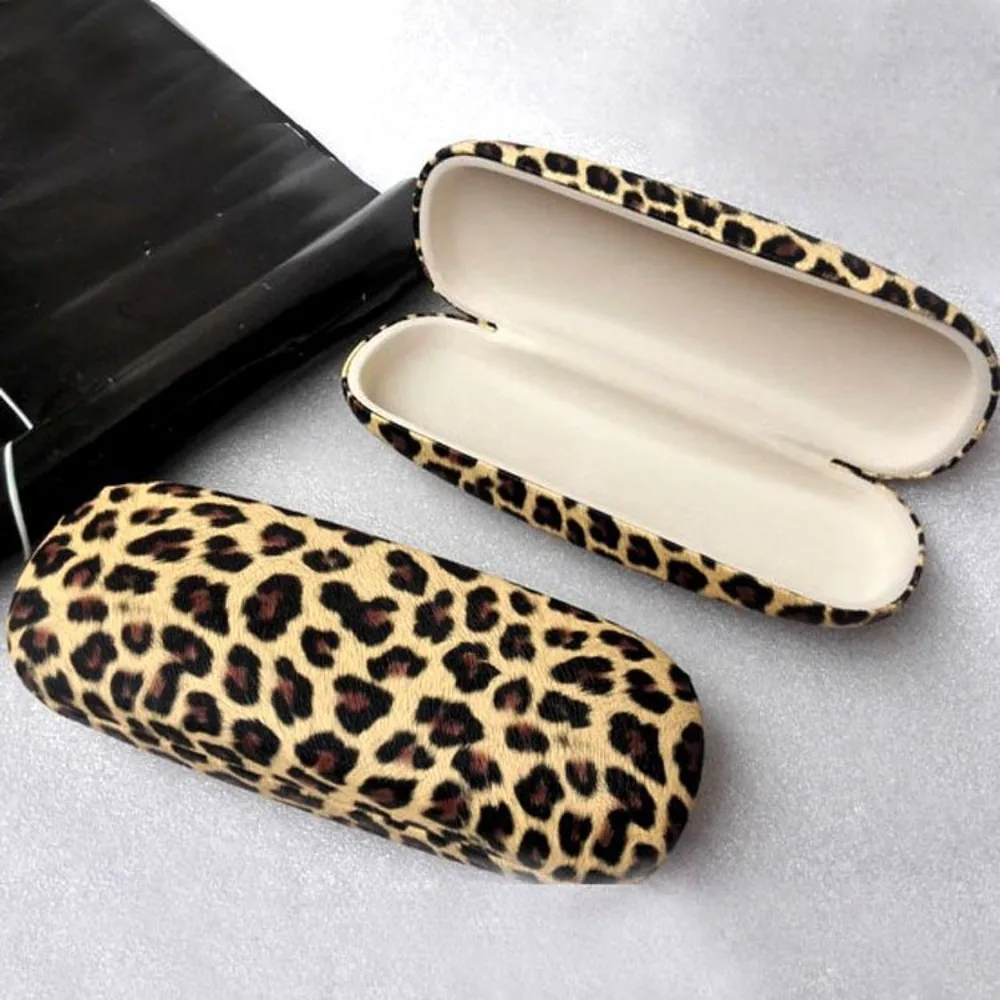 

Pouch Flip Waterproof Clamshell Hard Frame Eyewear Leopard Cases Glasses Case Eyeglasses box
