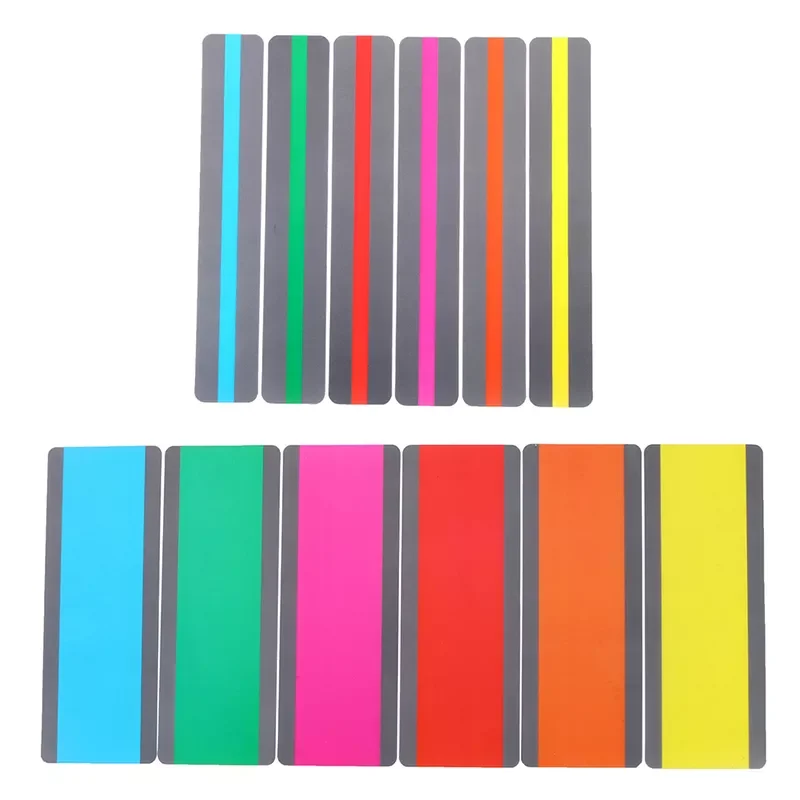 

12Pcs Guided Reading Strips Highlight Strips Colored Overlay Highlight Bookmarks Help with Dyslexia for Crystal Children
