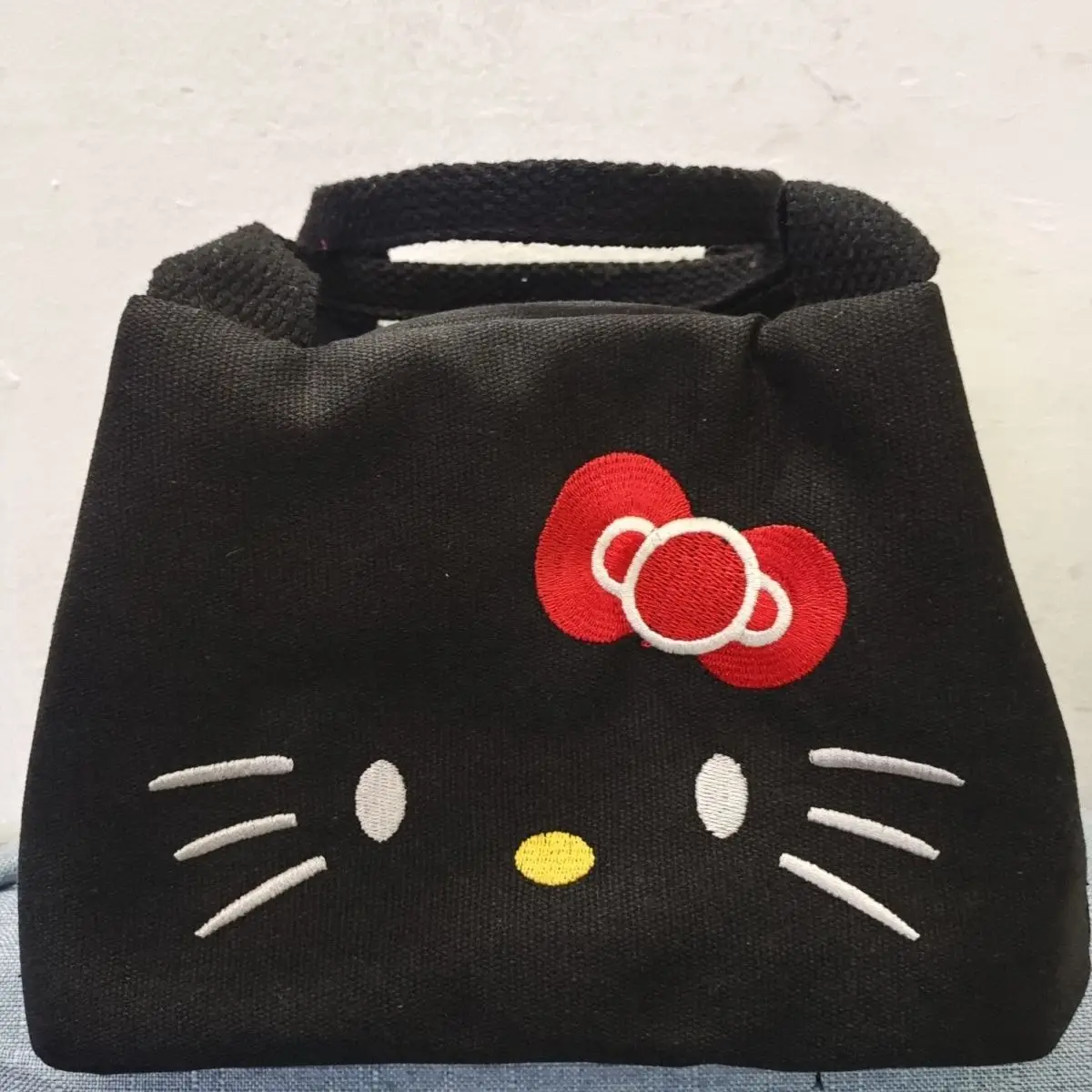 Tote Bag Women's Canvas Bag New Hellokitty Portable Shopping Bag Shoulder Bag Cosmetic Bag Student Large Capacity Sanrio
