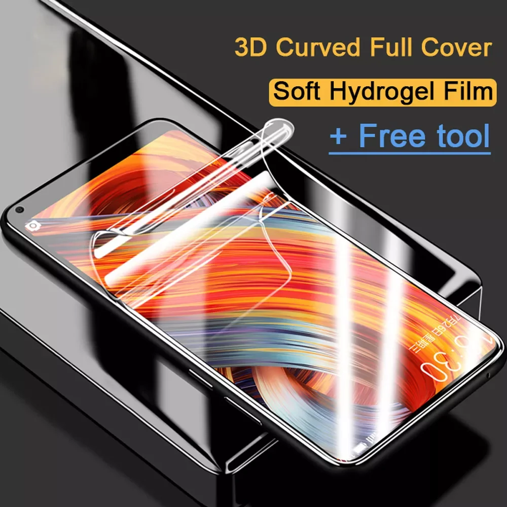 

full cover for xiaomi mi mix 2 2s 3 hydrogel film phone screen protector for xiaomi mi max 2 3 protective film Not Glass