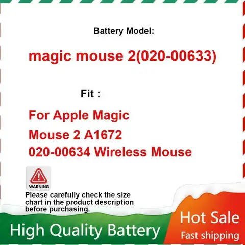 Аккумулятор YKaiserin для Apple Magic Mouse 2 1956 мАч