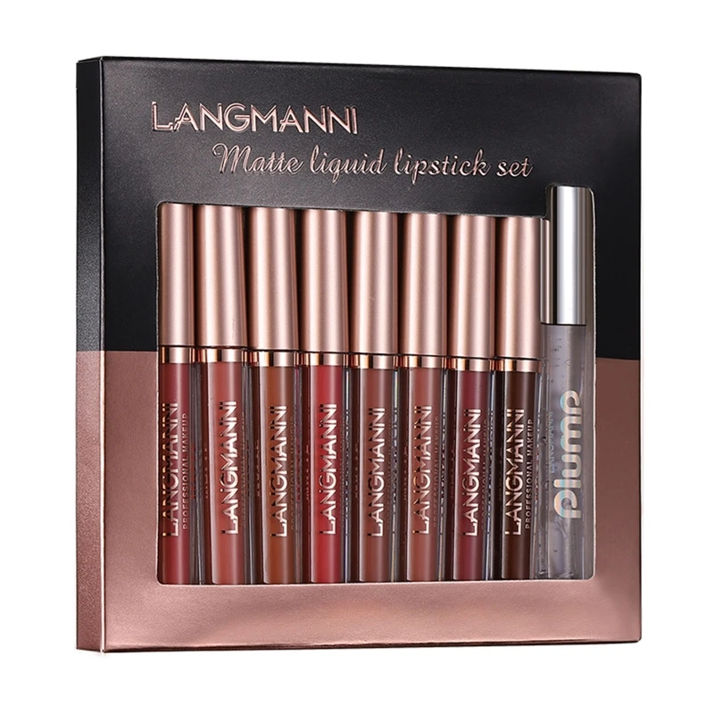 

Набор жидких матовых помад RXJC, упаковка помад, водонепроницаемые стойкие помады