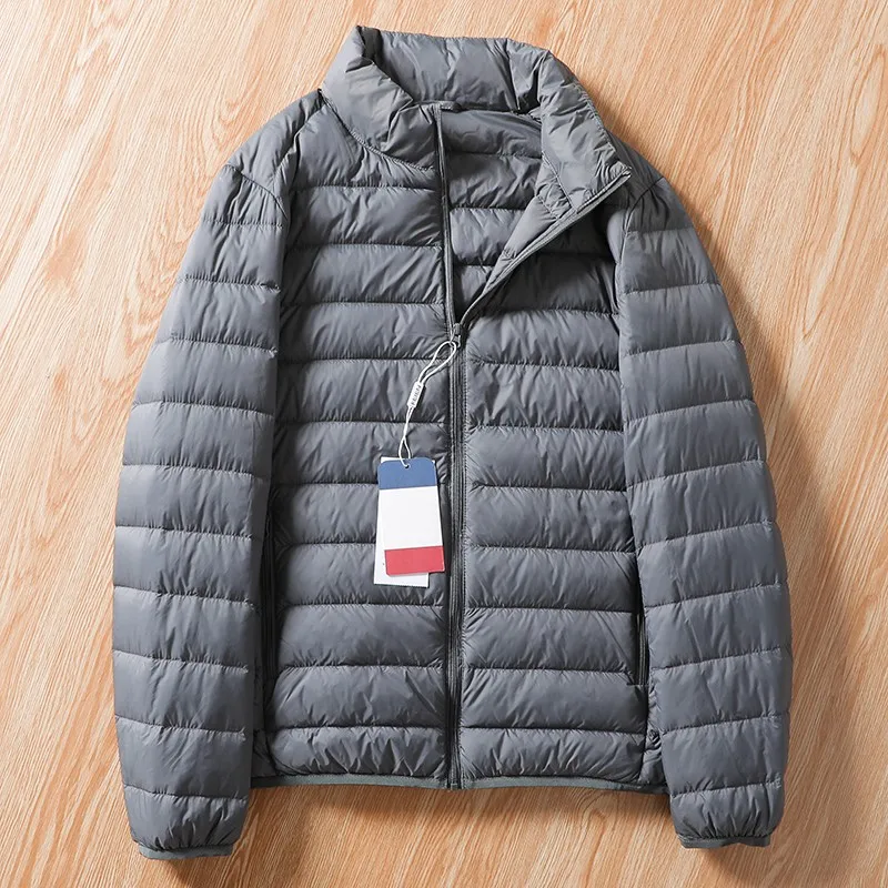 Warm light down jacket for keeping warm in the cold Men's stand collar warm padded down jacket