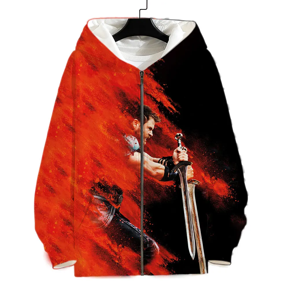 

Hoodie Men Zipper Marvel Thor 3D Print Cool Women Jackets Coat Streetwear DIY Spring Fashion Male Sweatshirts Clothing