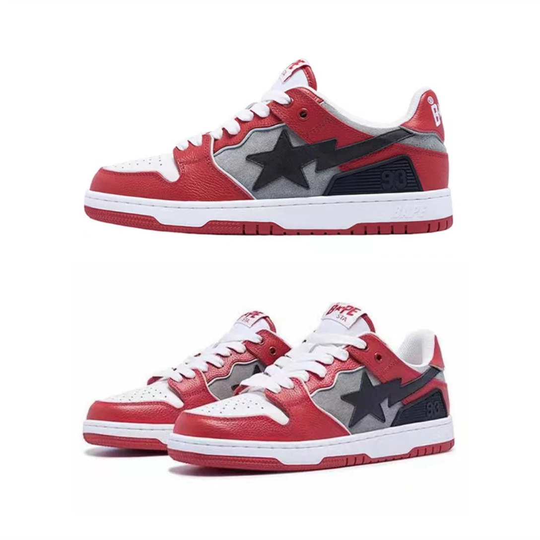 

2023 Men Women Skateboarding Shoes BAPESTA SK8 Casual Skates Versatile Vibe Couple Walking Shoes Sneakers Eur36-45