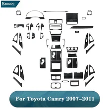 Carbon Fiber Black Stickers Car Interior Decorative Accessories Various Parts For Toyota Camry 2007 2008 2009 2010 2011