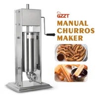 gzzt commercial manual churros maker 5l7l spanish churrera machine stainless steel adjustable fritter size latin fruit machine