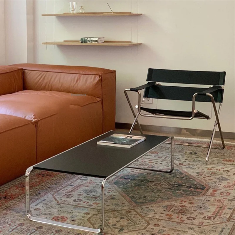 

Скандинавские черные журнальные столики, металлические минималистичные уникальные прямоугольные журнальные столики, многофункциональные современные декоративные мебели