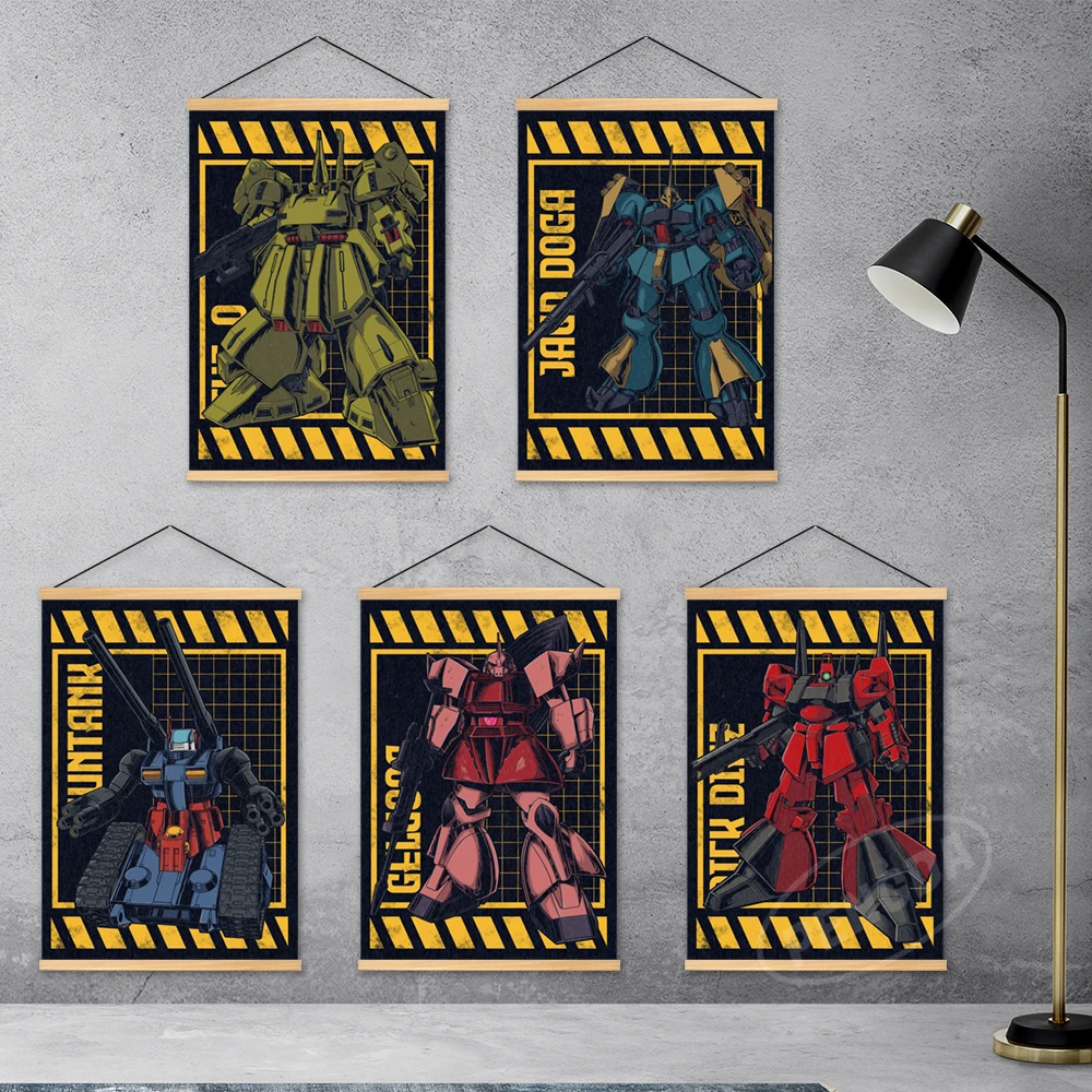 

Gundam холст модульный аниме деревянный подвесной Gundam Astraea живопись картина на стену для дома плакат картины эстетический декор комнаты