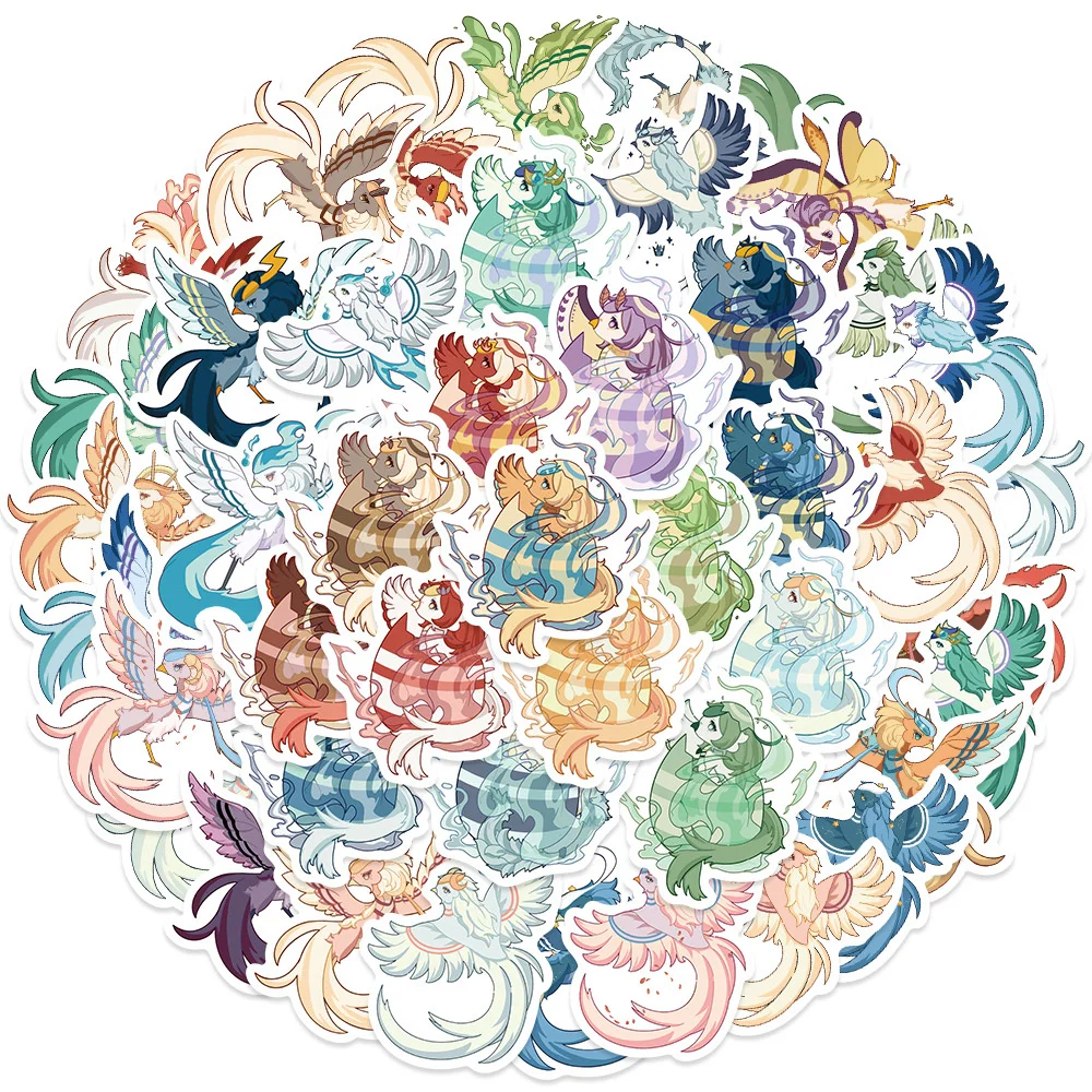 

10/30/50PCS Cartoon Hand-Painted Phoenix Personalized Creative Stickers Laptop Phone Guitar Car Waterproof Stickers Wholesale