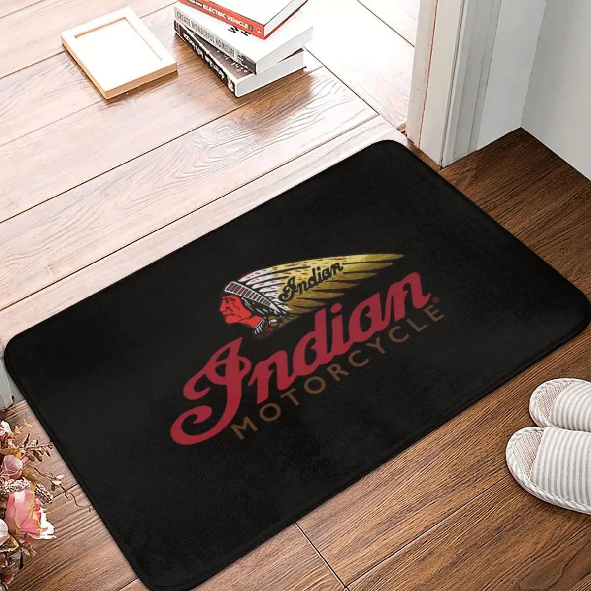 

Indian Motorcycle Doormat Carpet Mat Rug Polyester Anti-slip Floor Decor Bath Bathroom Kitchen Balcony 40x60