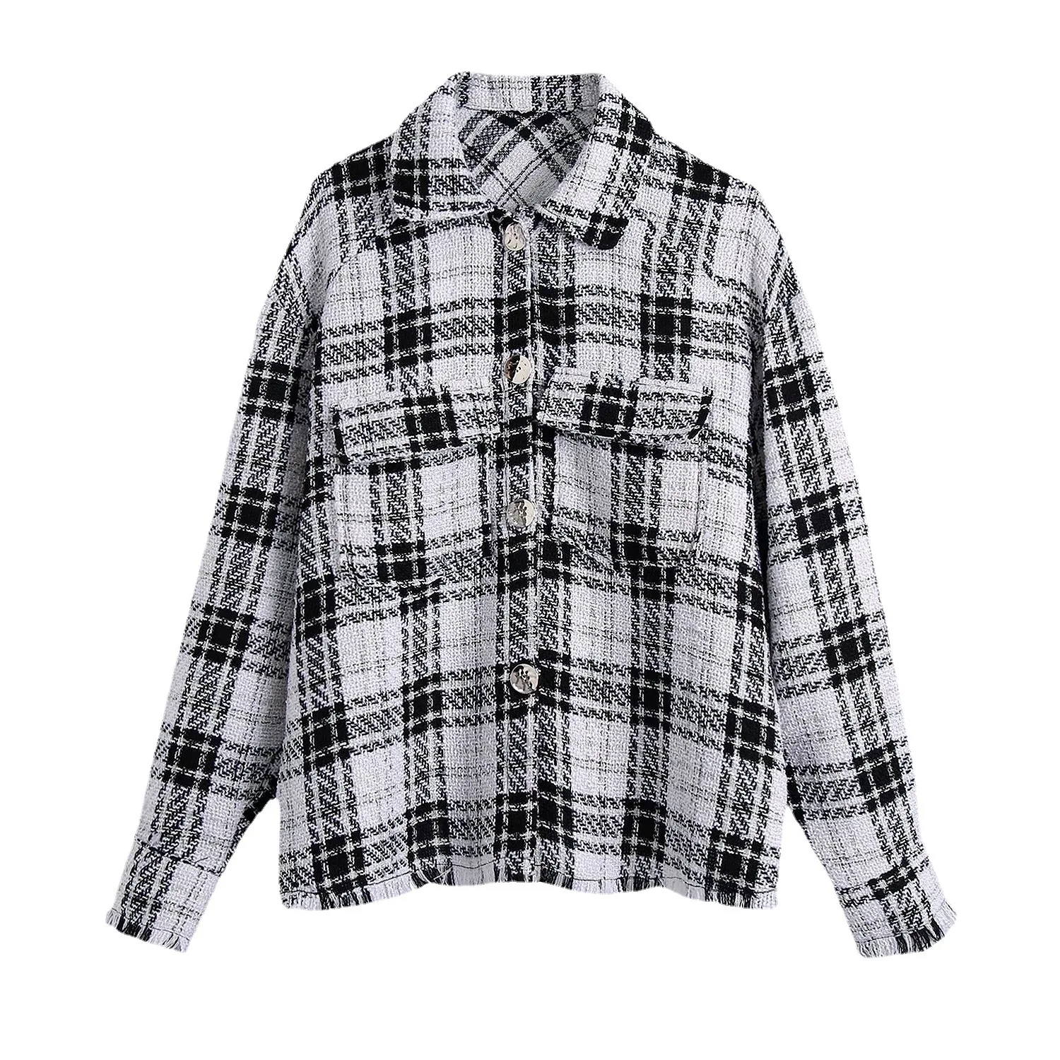 

Женская Повседневная клетчатая рубашка DEARIRIS с длинным рукавом, на пуговицах