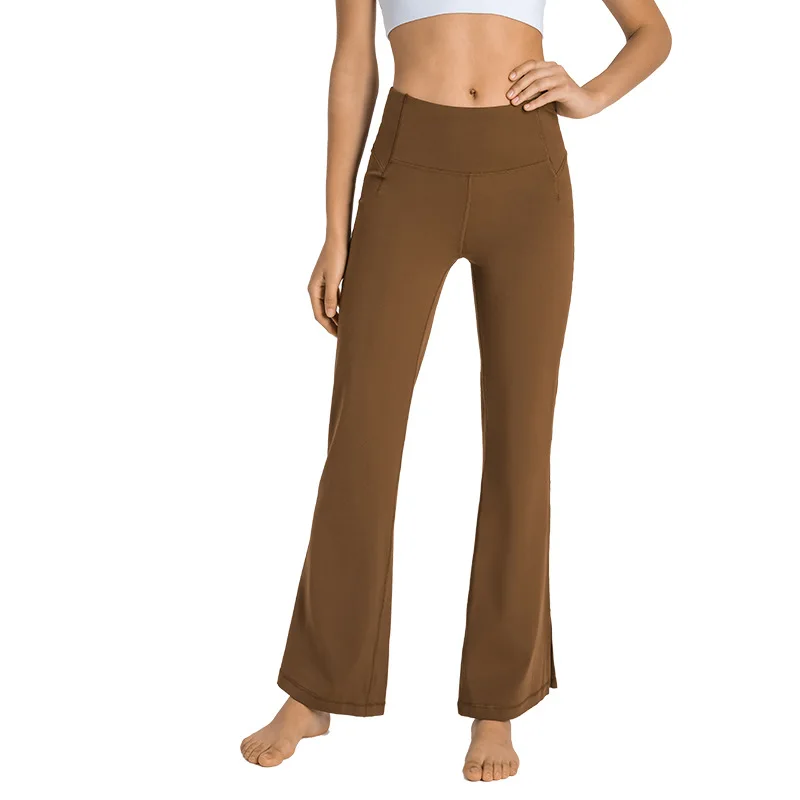 With Logo Yoga Pants Wide Leg Pants Zero Sense Fashion Dance Fitness Sweatpants Casual Jogging Gym Sports Flare Pants