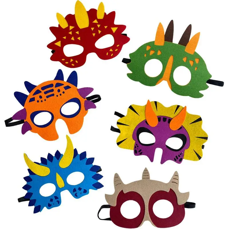 

Dinosaur Mask For Kids Girls Boys Dinosaur Masks Party Supplies Dino Themed Dress Up Costume Favors Felt Dinosaur Face Cover For