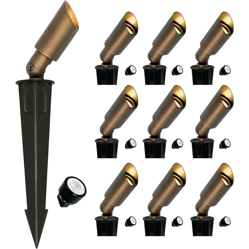 GKOLED Латунный ландшафтный прожектор мини-размера низкое напряжение 12 В