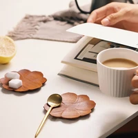 wood coasters placemats chinese style heat resistant drink mat table tea coffee cup pad red sandalwood cup mat insulation pad