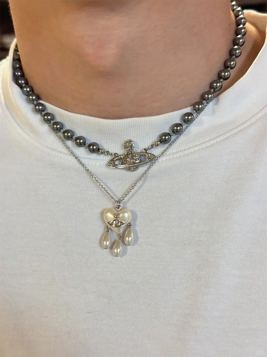 Жемчужное ожерелье Xiempress женское с черным жемчугом легкая цепочка роскошный