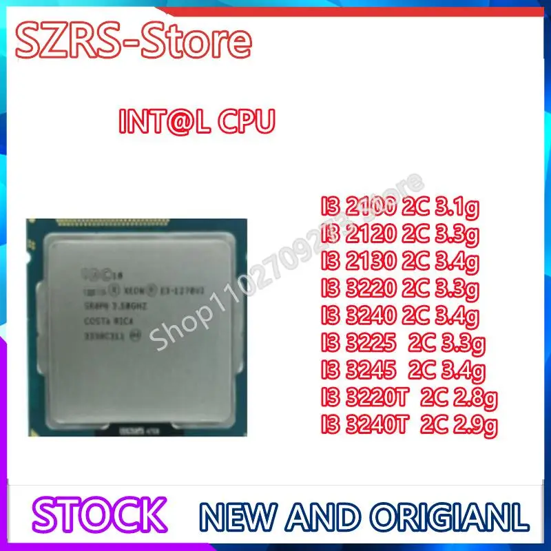 

int@l i3 2100 2120 2130 3220 3240 3250 3225 3245 3240T cpu