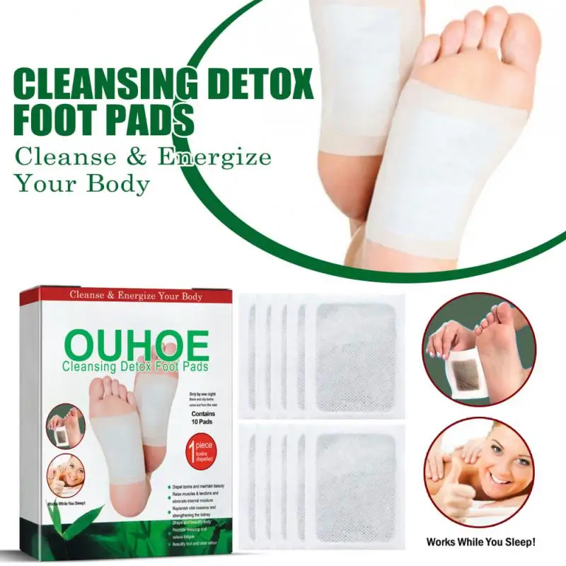 

10Pcs Detox Foot Care Patch Improve Sleep Relieve Stress Weight Loss Remove Toxin Adhersive Pads Women Men Foot Body Care