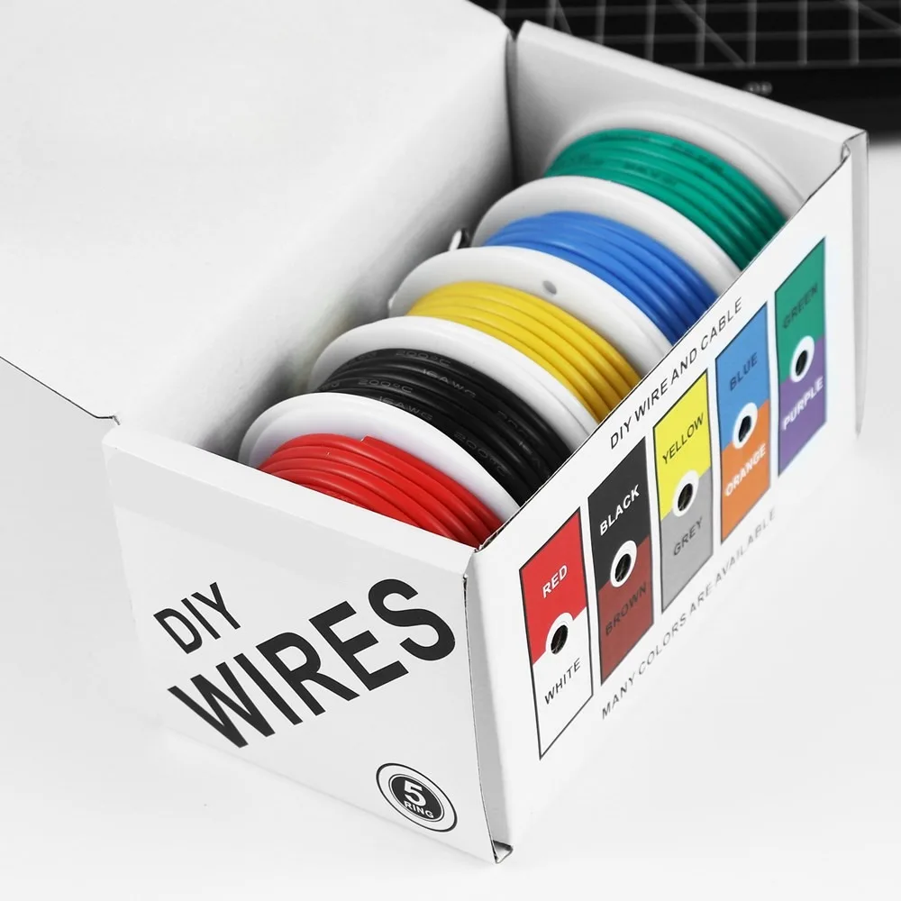 Электрический провод 22AWG гибкие силиконовые провода многожильный луженый медный
