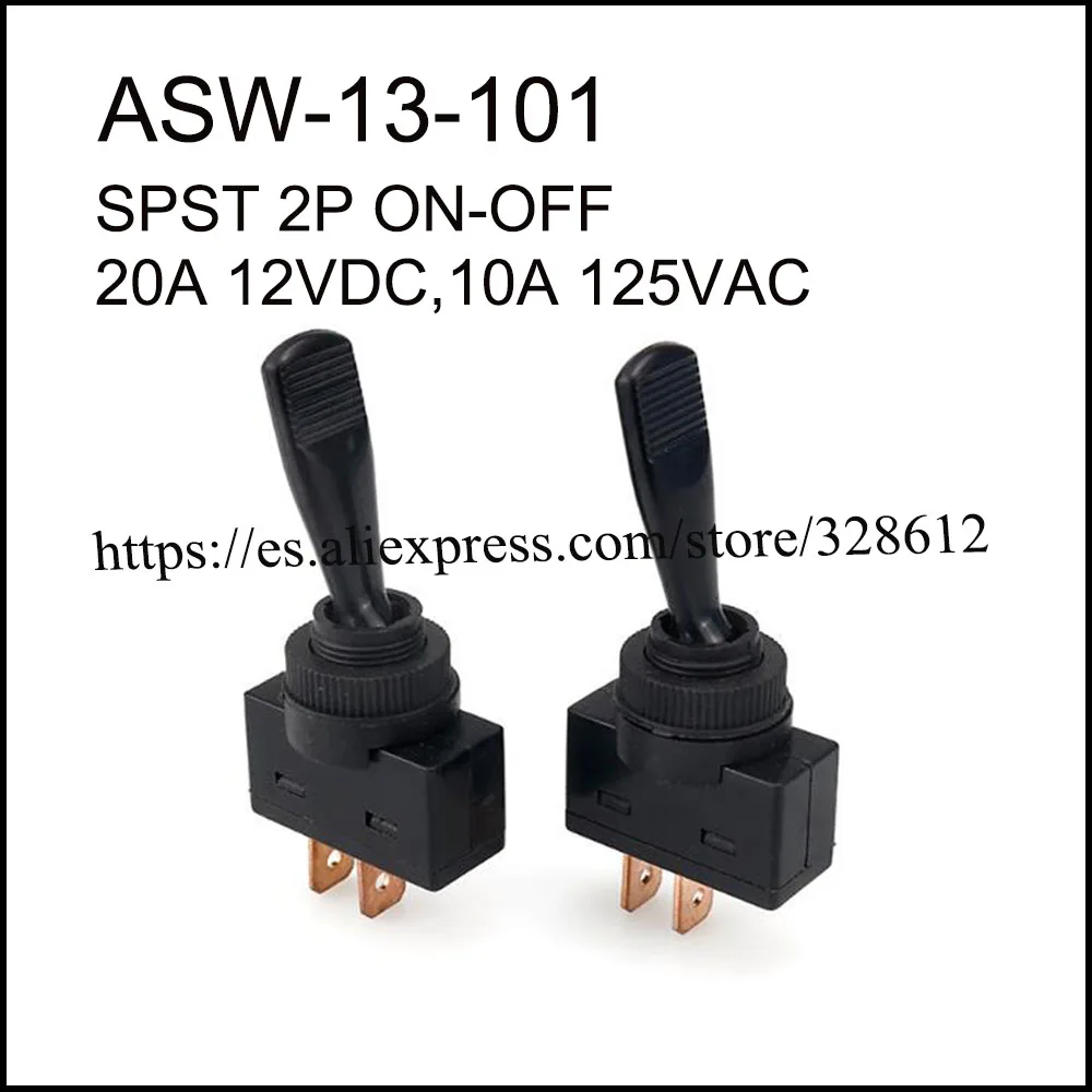 

ASW-13-101 ВКЛ-ВЫКЛ SPST 2P Автоматический Переключатель клавишный переключатель автомобильные переключатели аксессуары 20A 12VDC 10A 125VAC переключатель