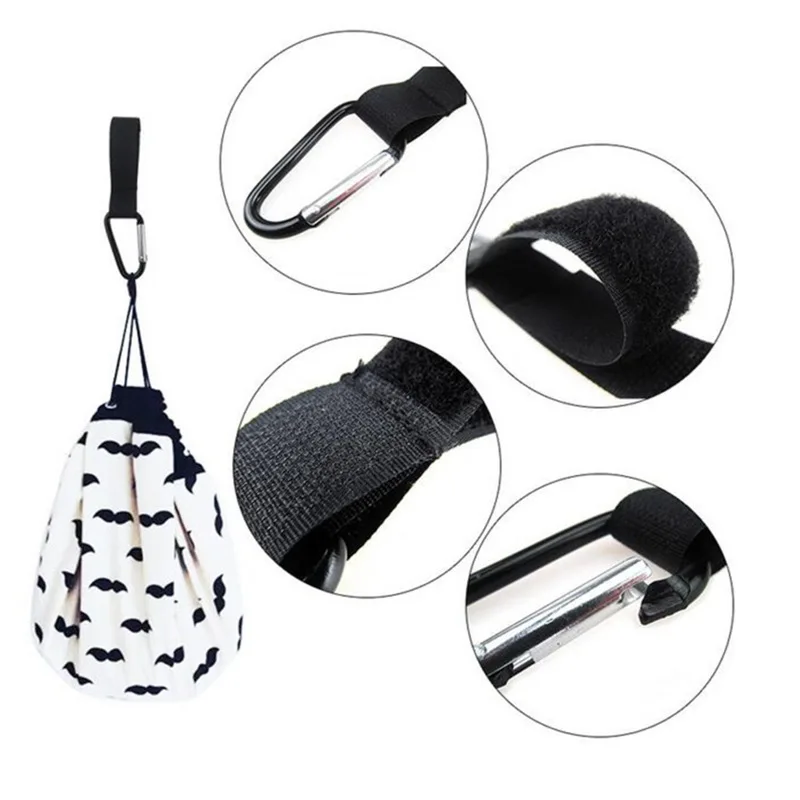 5/2pcs Baby Stroller Hook Clip Aluminum Alloy Carabiner Cart Organizer Diaper Bag Shopping Pram Hook Hanger Stroller Accessories enlarge