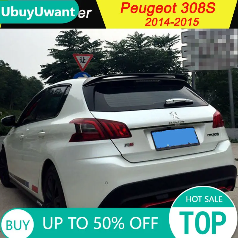 

Спойлер для Peugeot 308, высококачественный Автомобильный задний спойлер из АБС-пластика для Peugeot 308 2014-2015