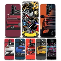 clear phone case for redmi 10c note 7 8 8t 9 9s 10 10s 11 11s 11t pro 5g 4g plus soft silicone case cover sports car cartoon