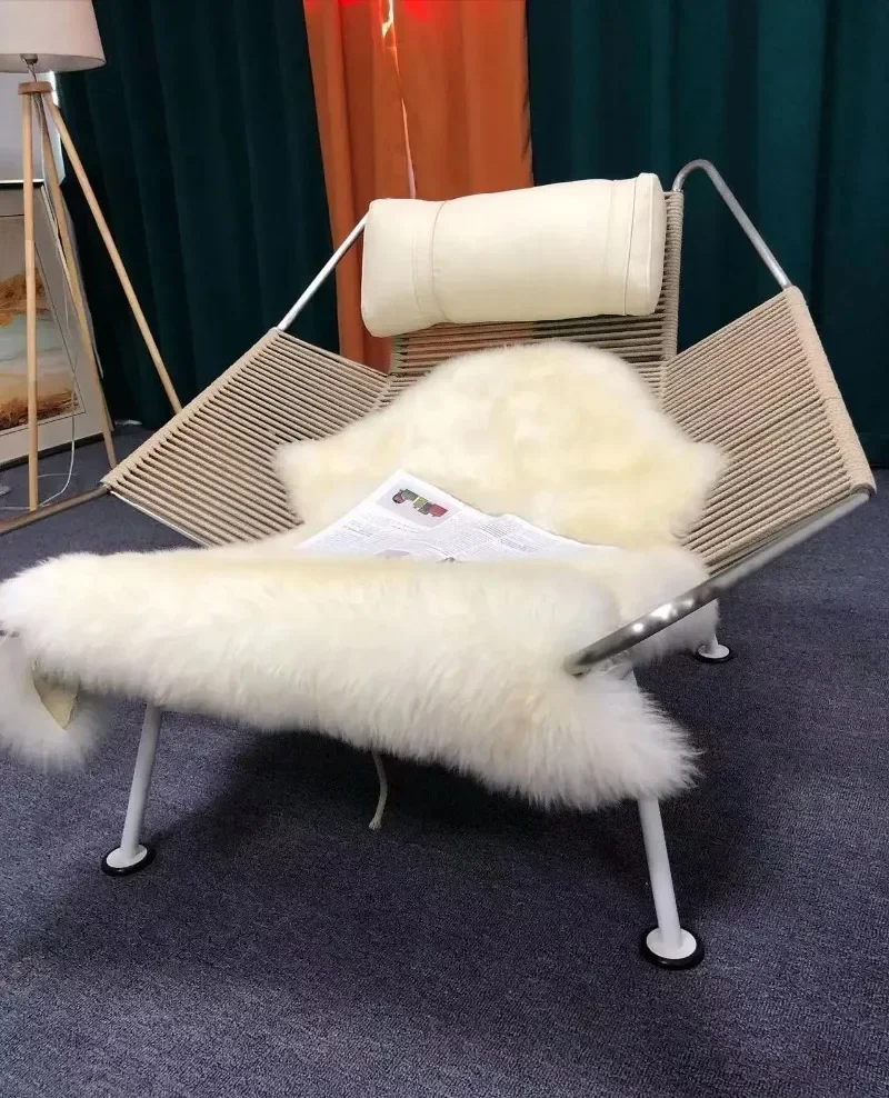 Современный дизайнерский стул для отдыха с подставкой ног современный гостиной